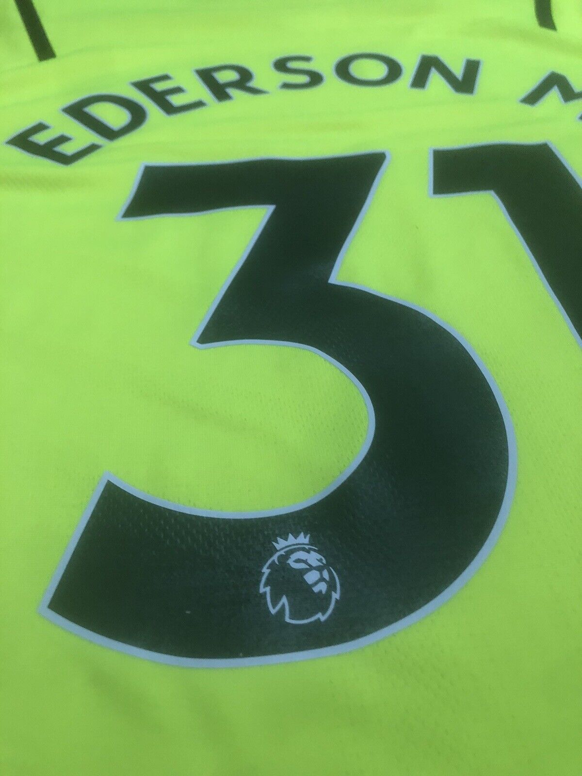 Ederson 31 Man City 2021 22 Large Authentic 3rd Gk Excellent Condition 759185 99