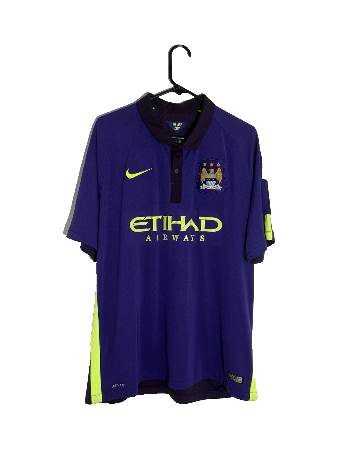 Manchester City Kun Aguero #16 2014/15 XL 3rd Excellent Condition 631208-547