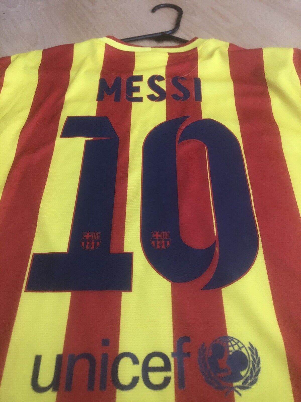 Messi 10 Barcelona 2013 14 Xl Away Shirt Excellent Condition 532823 703