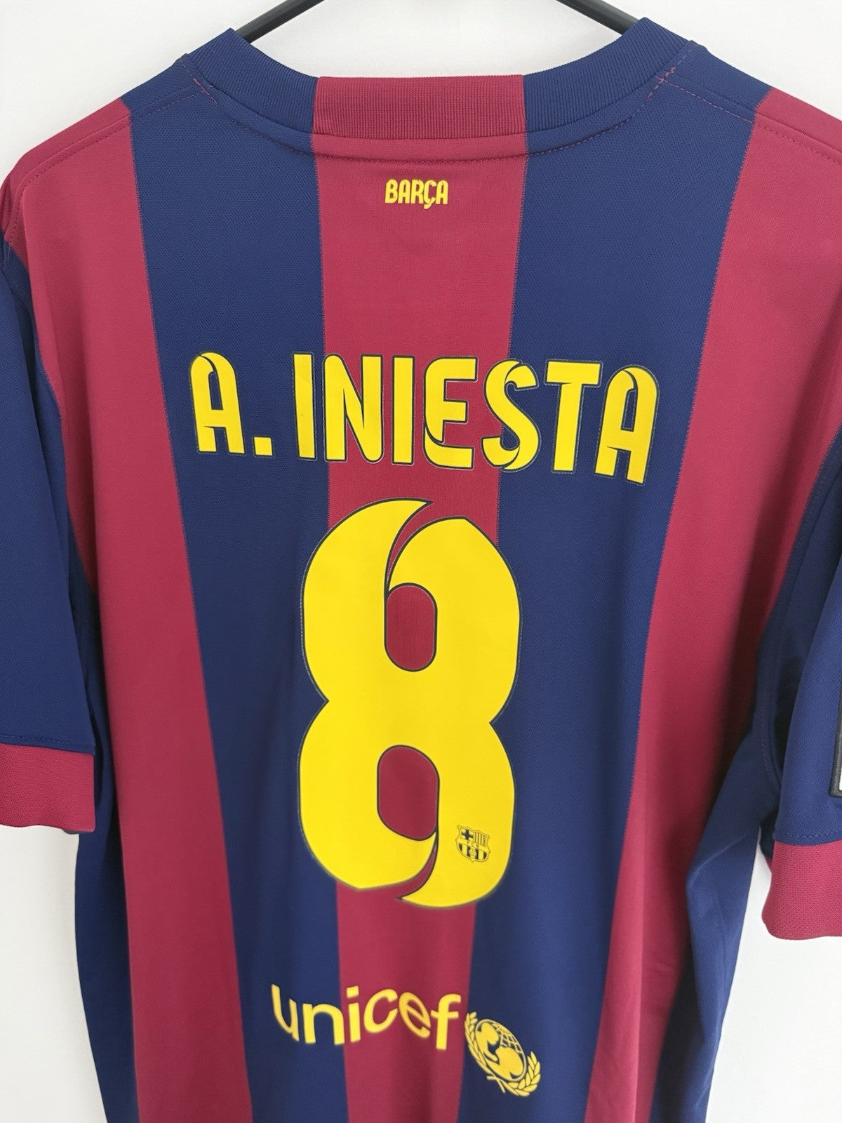 Barcelona A. Iniesta #8 2014/15 XL Home Shirt Nike BNWT 610594-423