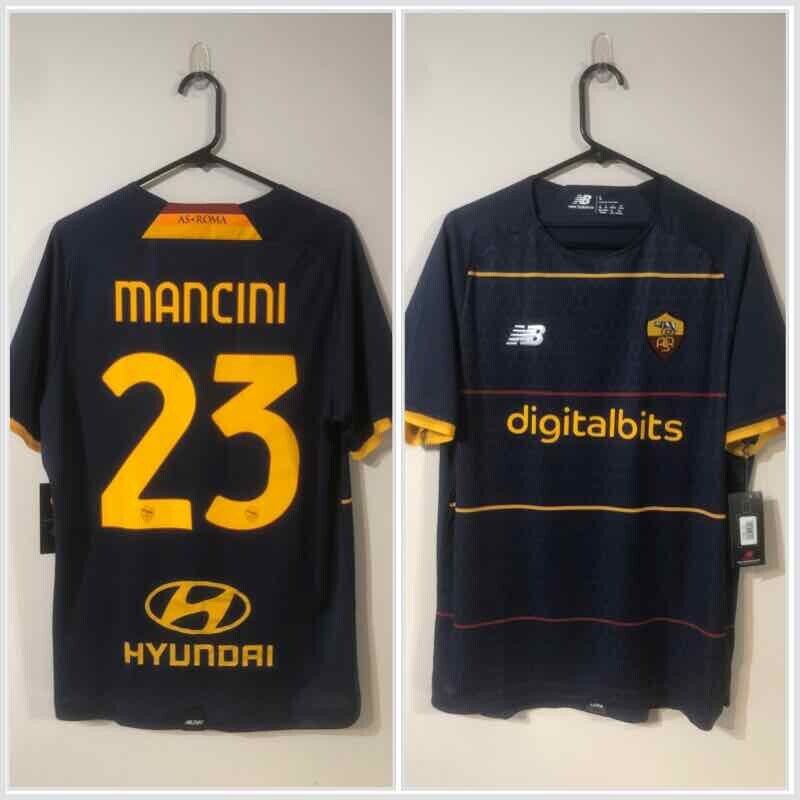 Mancini #23 AS Roma 4th 2021/22 Large Football Shirt New Balance BNWT