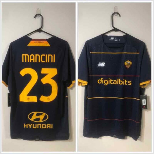 Mancini #23 AS Roma 4th 2021/22 Large Football Shirt New Balance BNWT