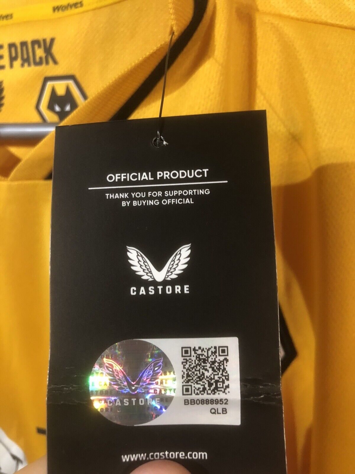 J. Moutinho #28 BNWT Wolves 2021/22 Euro Large Home Football Shirt Castore