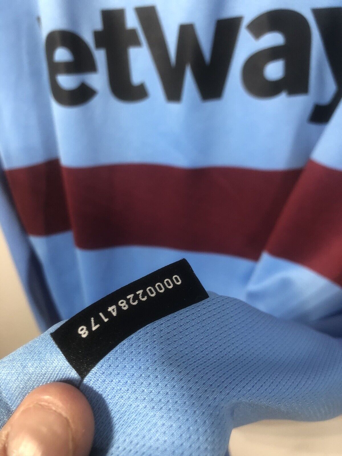 Noble #16 West Ham United 2020/21 Large L/S Away Shirt Umbro Excellent Condition