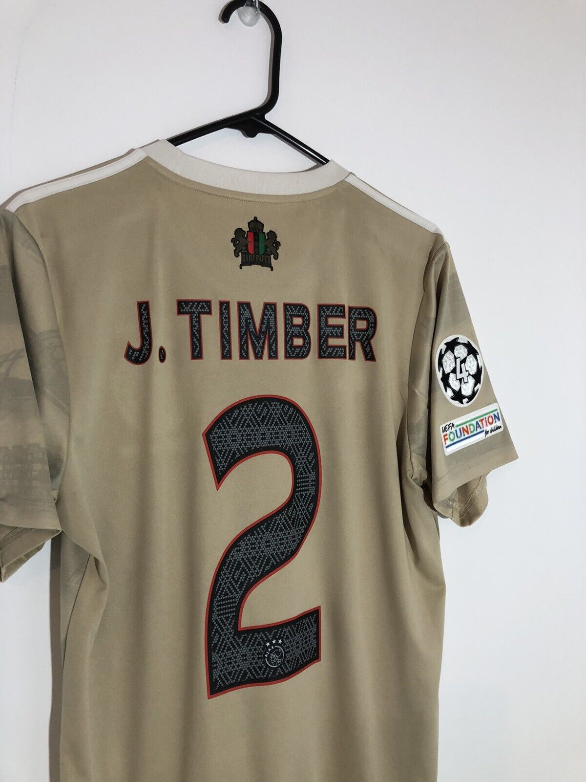 J Timber #2 Ajax Amsterdam Daily Paper Medium 2021/22 3rd Excellent Condition HG1393