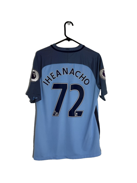 Manchester City Iheanacho #72 2016/17 Medium Home Excellent Condition 776907-489