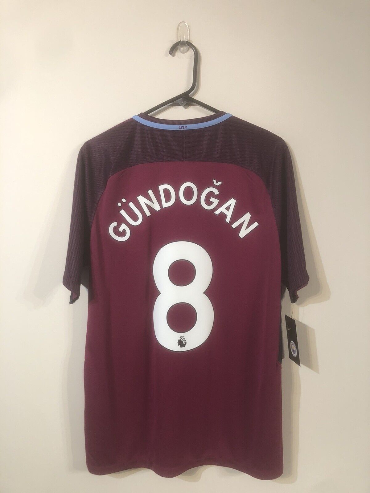Gundogan #8 Manchester City 2017/18 Medium Away Football Shirt Nike BNWT