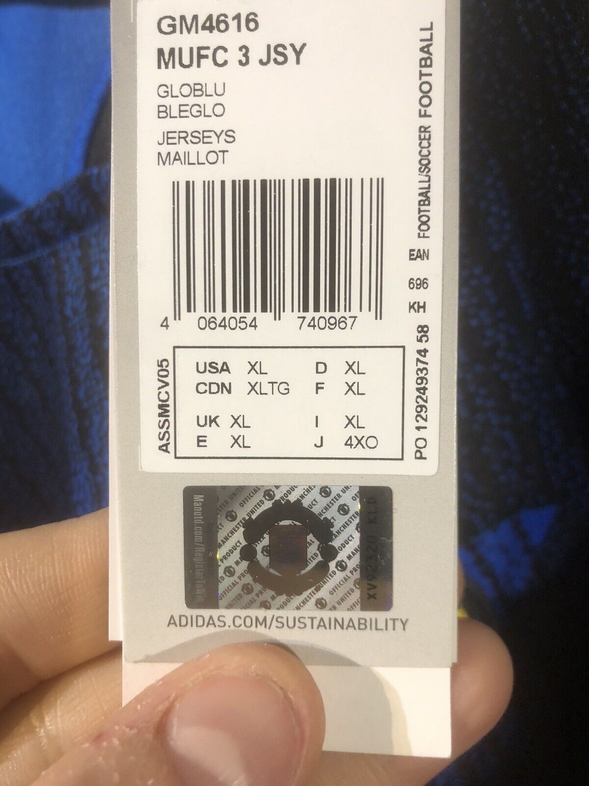 Shaw #23 Manchester United X-Large 2021/22 3rd Shirt BNWT