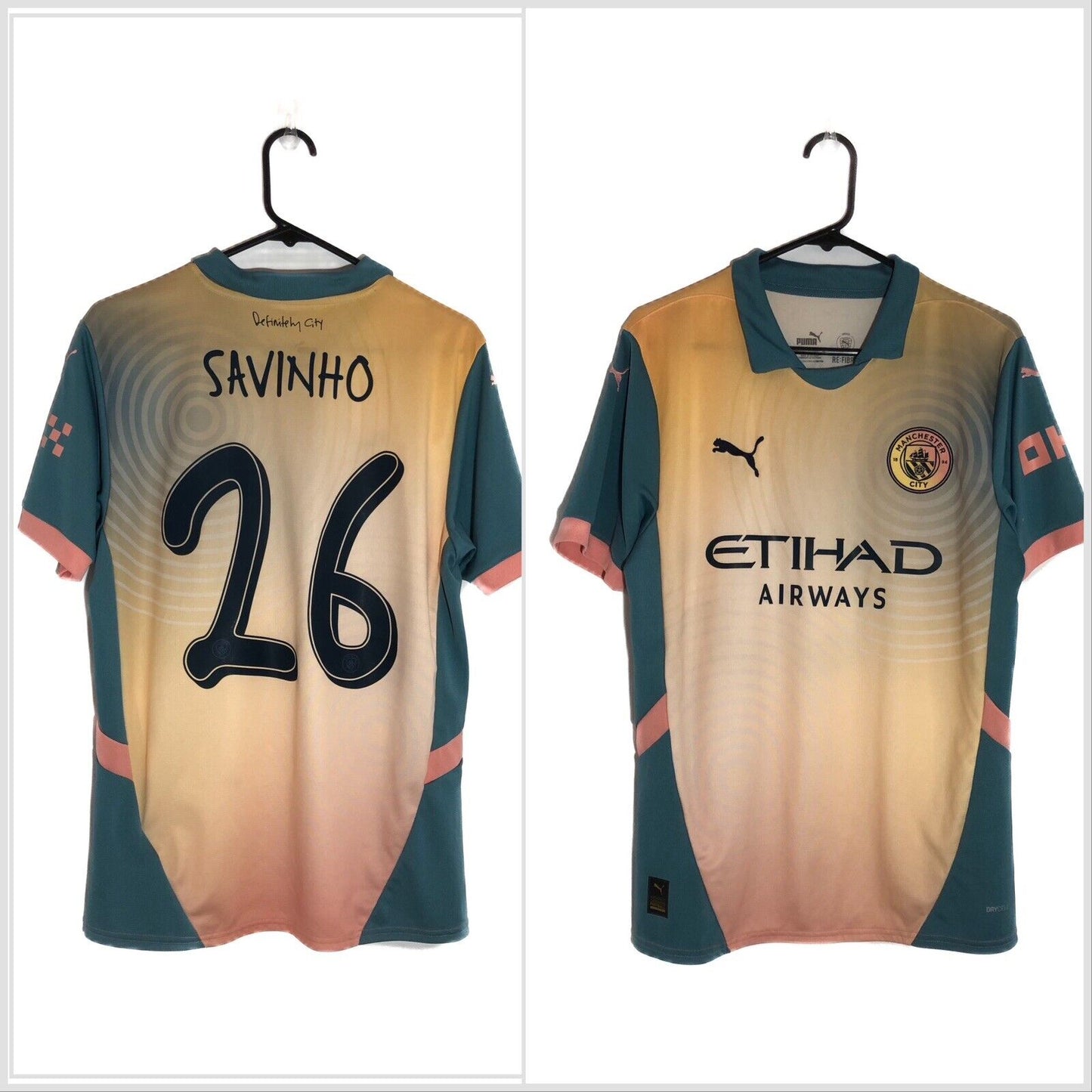 Savinho 26 Manchester City 2024 25 Medium Home Excellent Condition 775202 04