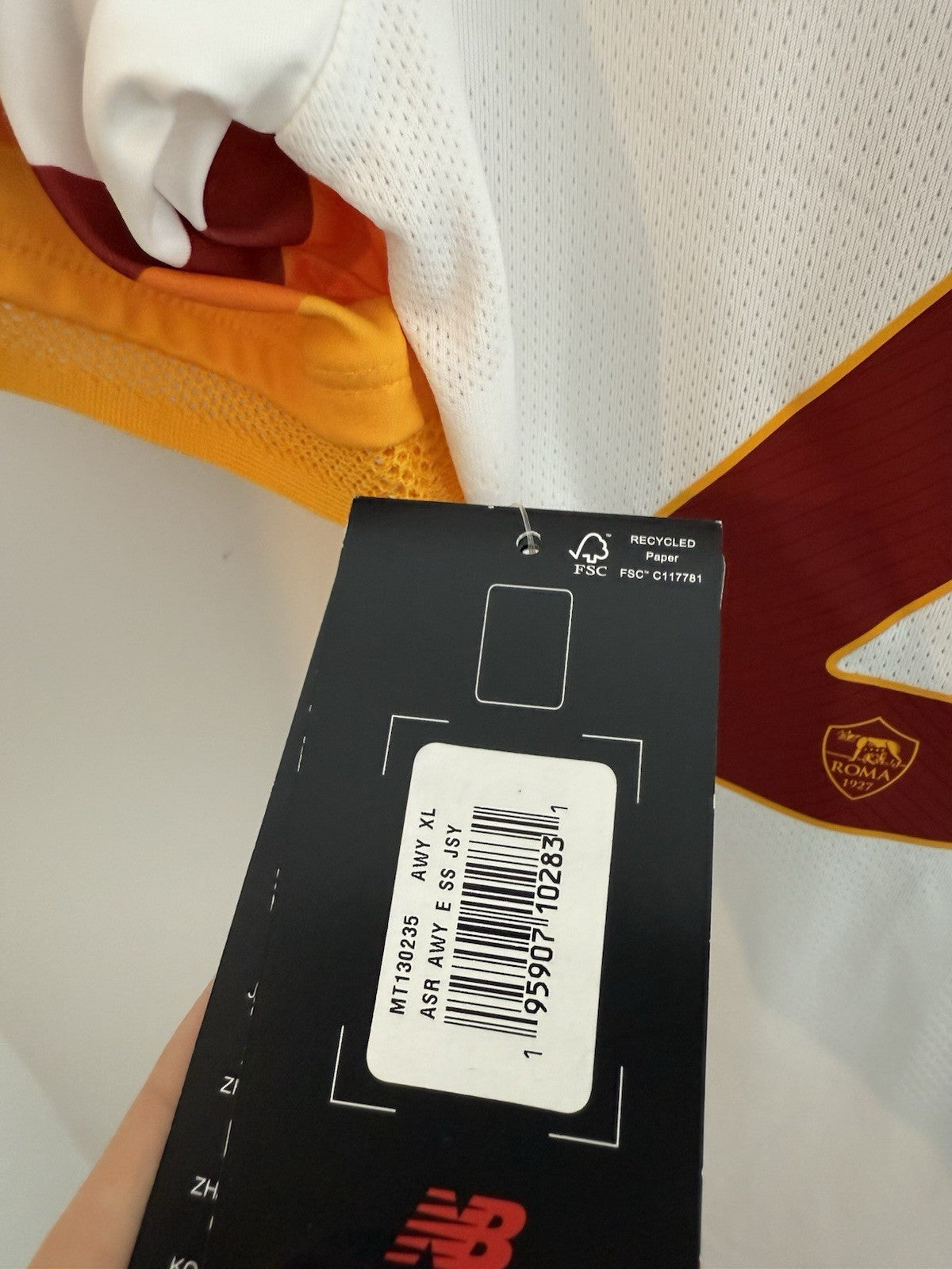 AS Roma Zaniolo #22 2021/22 XL Away Authentic  Shirt New Balance BNWT MT130235