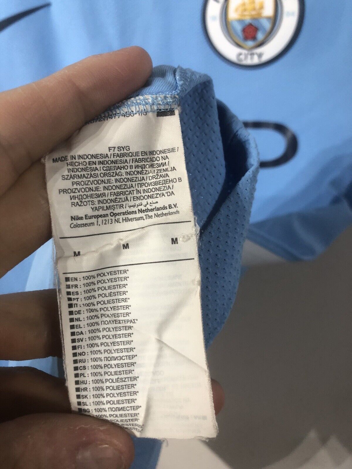 G. Jesus #33 Manchester City 2017/18 Medium Aeroswift Home Shirt Excellent Condi