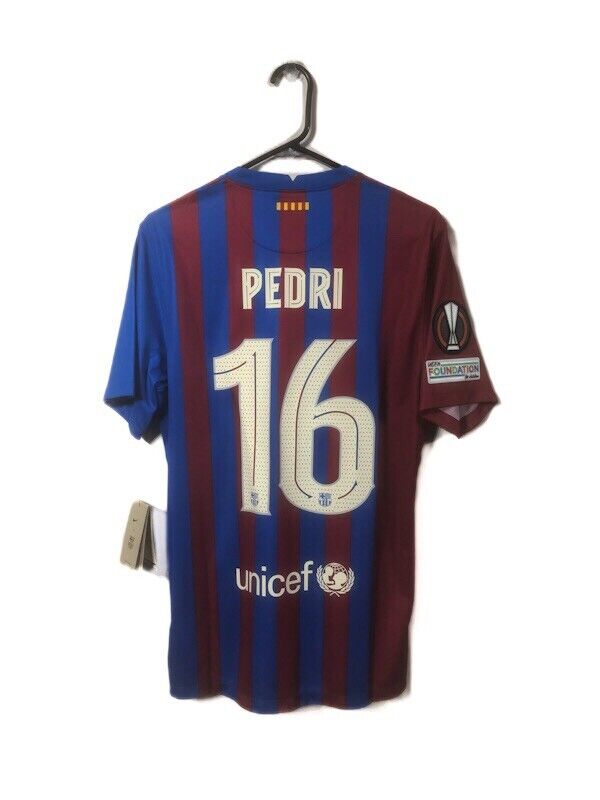 Pedri #16 Barcelona Medium 2021/22 Euro Home BNWT CV7891-428