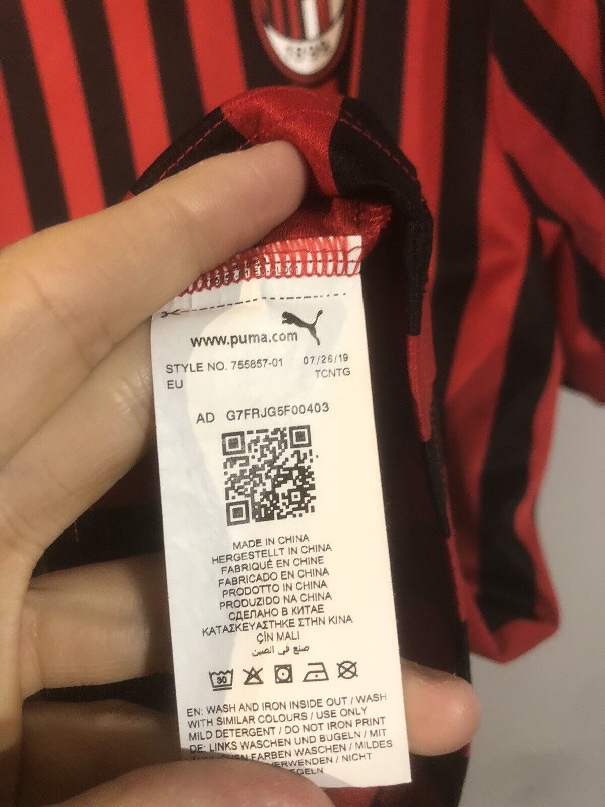 Rebic #18 AC Milan 2019/20 XL Home Football Shirt Puma Excellent Condition