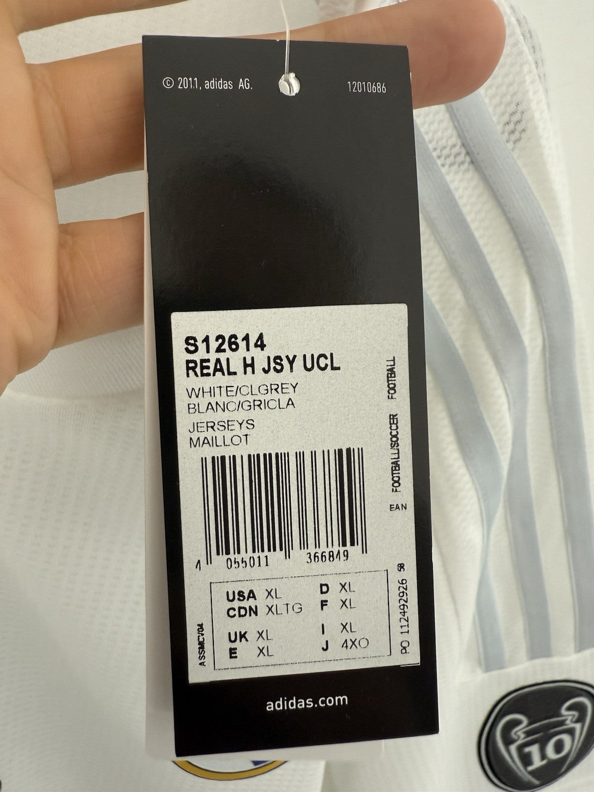 Real Madrid Ronaldo #7 2015/16 XL Champions League Home Shirt BNWT S12614