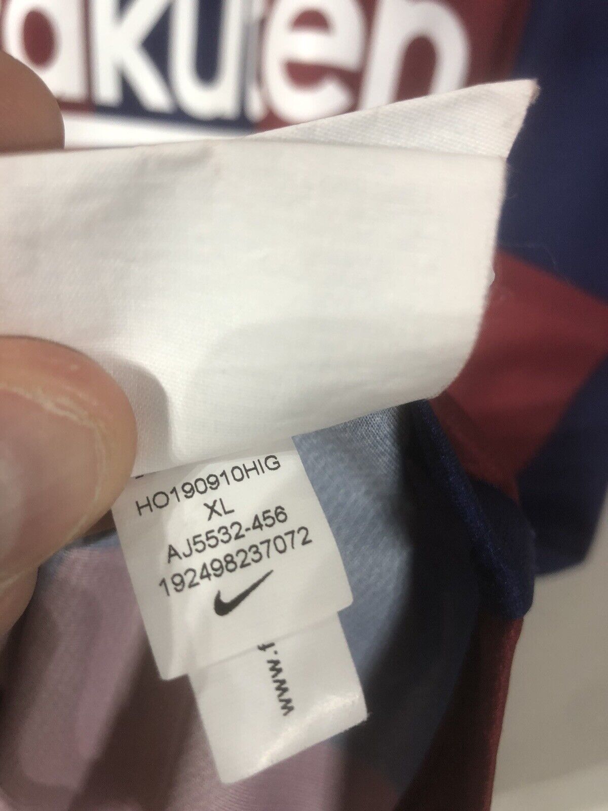 Suarez 9 Barcelona Xl 2019 20 Home Shirt Nike Excellent Condition  Aj5532 456