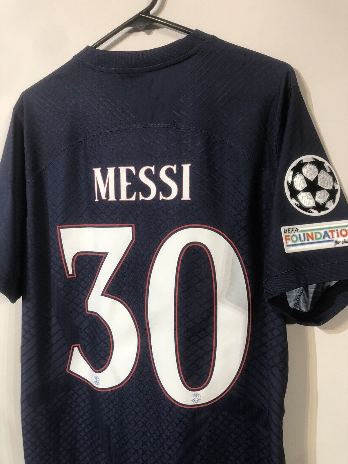 Messi #30 Paris St Germain CL DriFitAdv 2022/23 Large Home Shirt Excellent Condi
