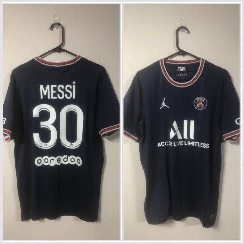 Messi #30 Paris St Germain 2021/22 Large Home Shirt Very Good Condition