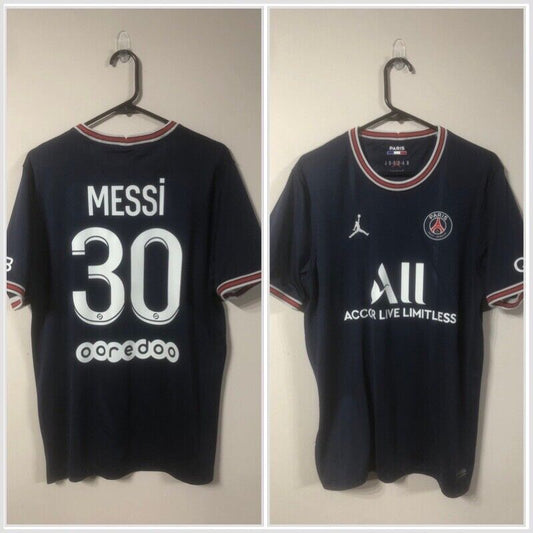 Messi #30 Paris St Germain 2021/22 Large Home Shirt Very Good Condition