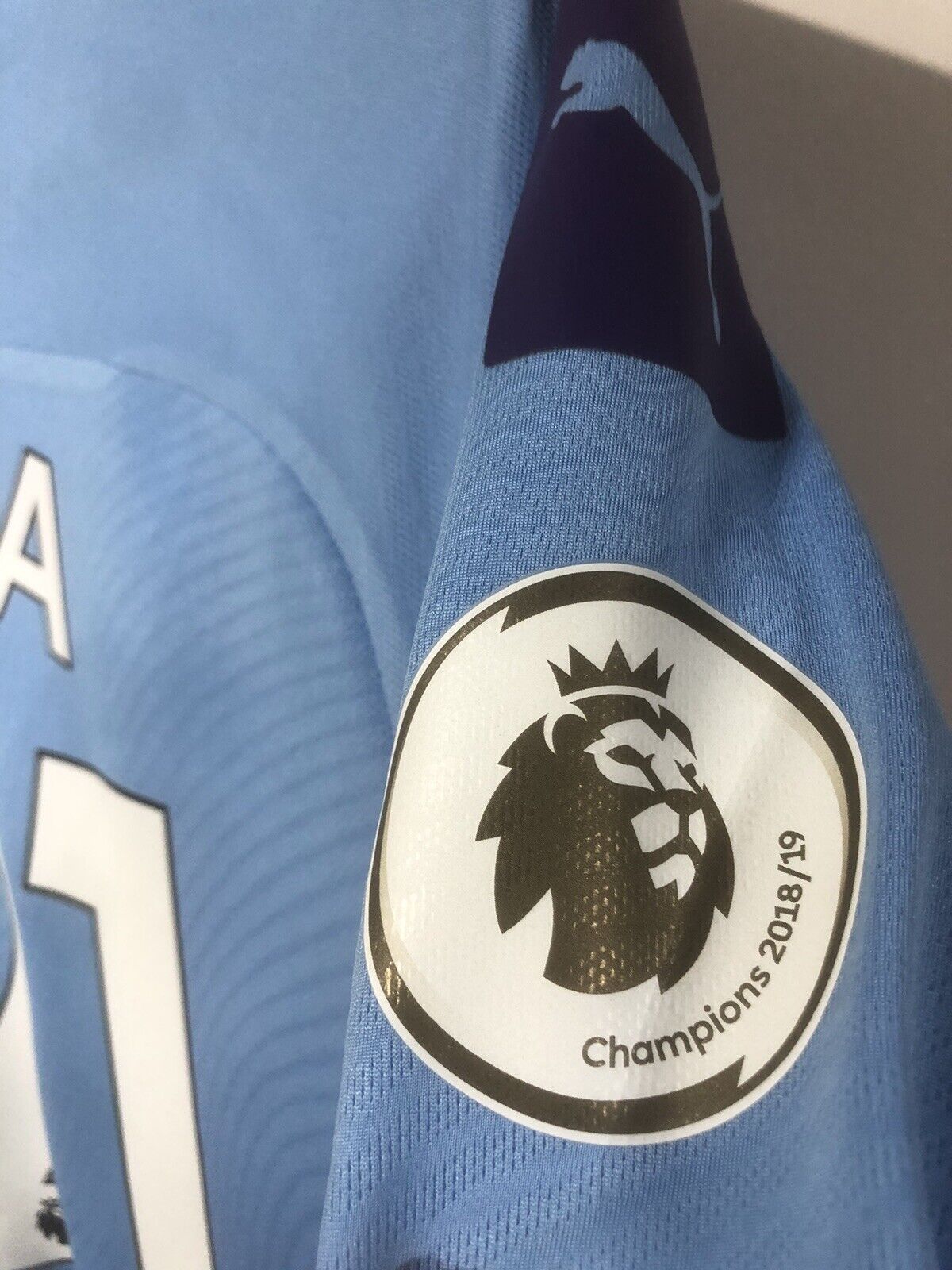 Silva #21 Manchester City 2019/20 Medium Home Shirt Puma Very Good Condition