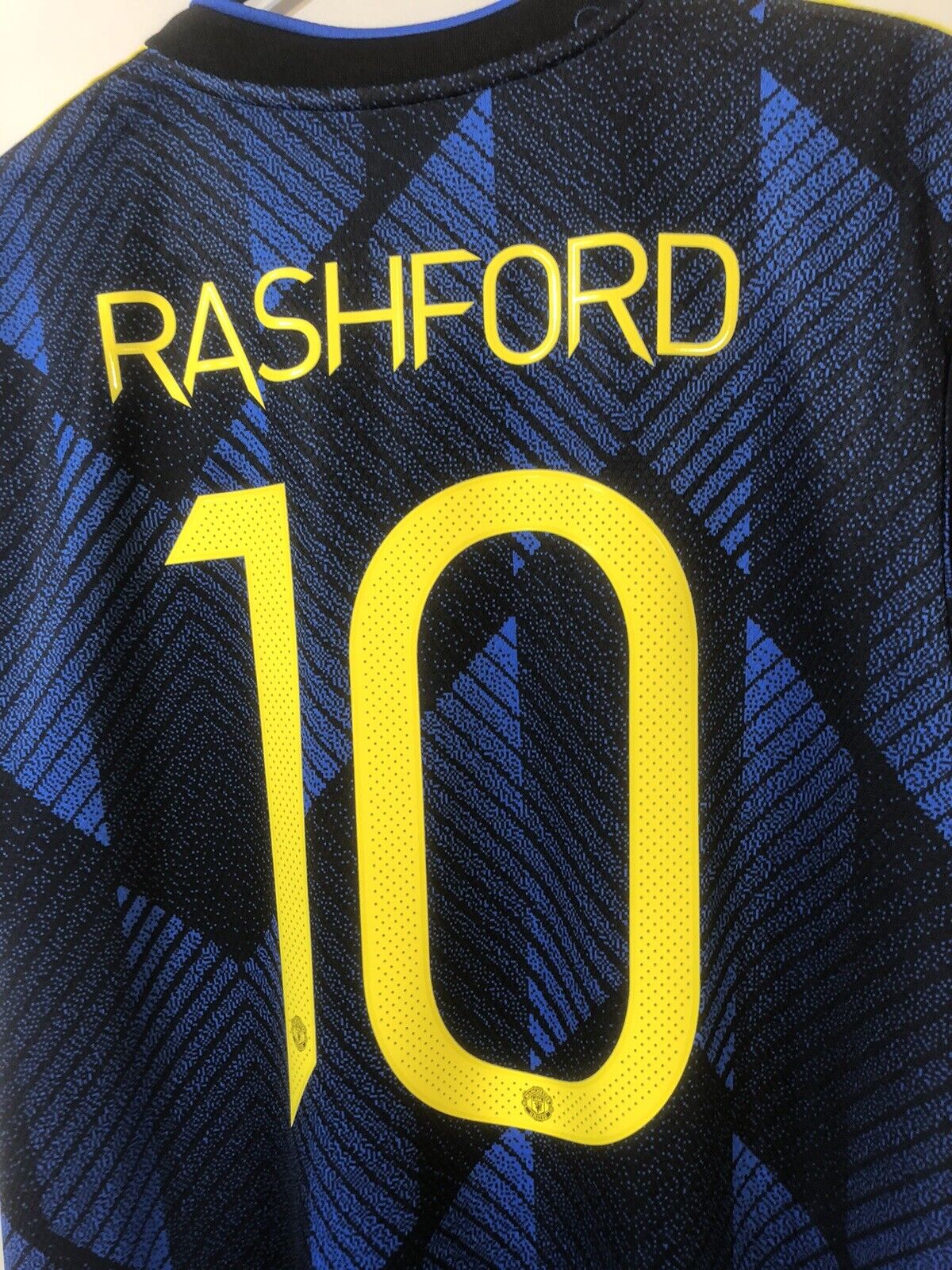 Rashford #10 Manchester United Large 2021/22 Euro 3rd Adidas Excellent Condition