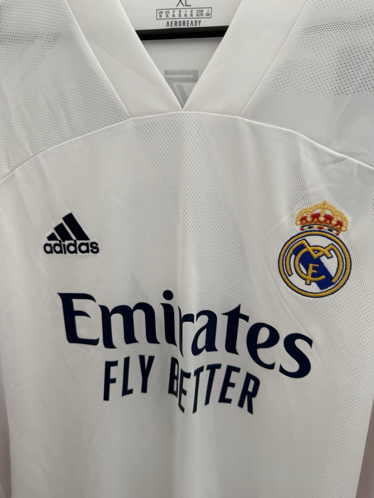Real Madrid Benzema #9 2020/21 XL LS Home Shirt BNWT FQ7473