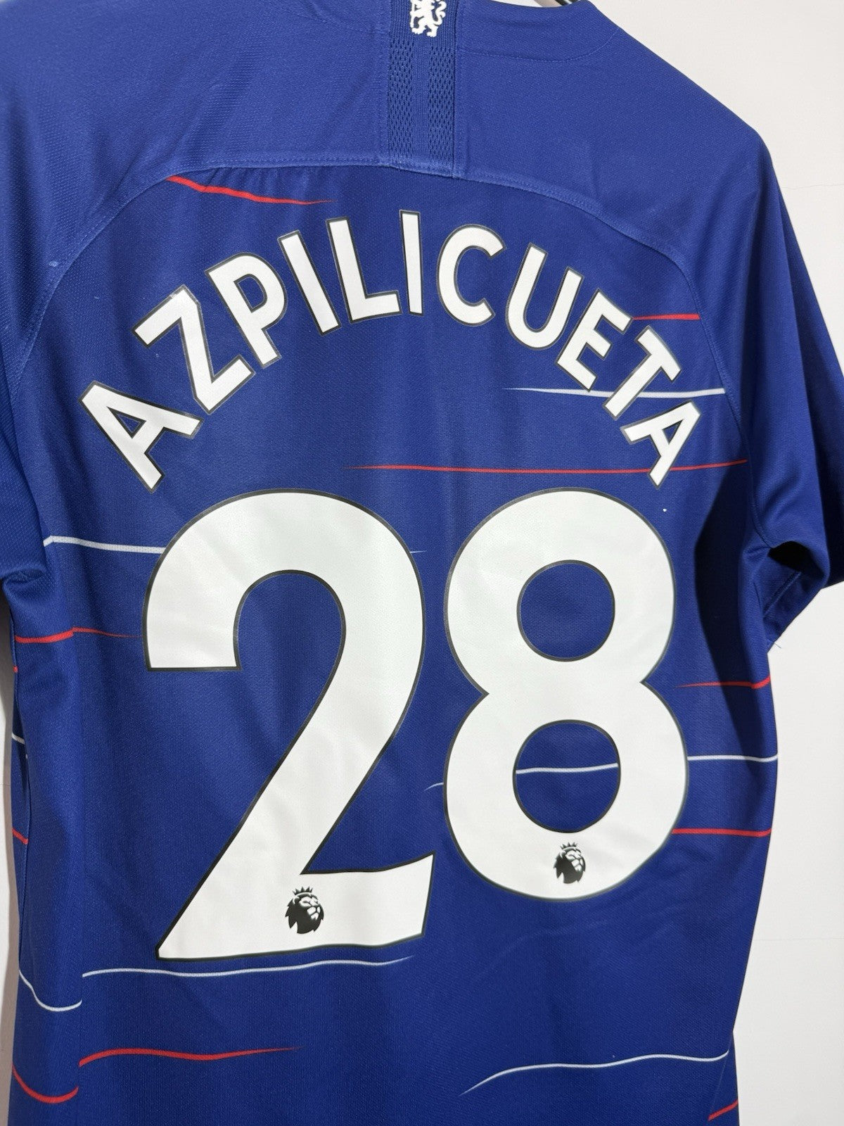 Chelsea Azpilicueta #28 2018/19 Medium Home Shirt Excellent Condition 919009-496