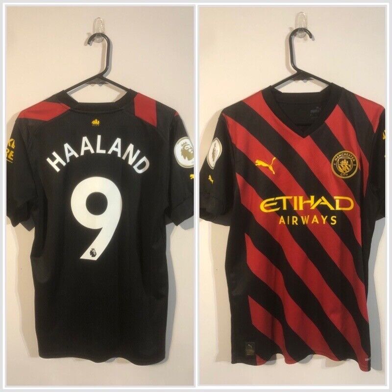Haaland #9 Manchester City Treble 2022/23 Medium Away Shirt Excellent Condition