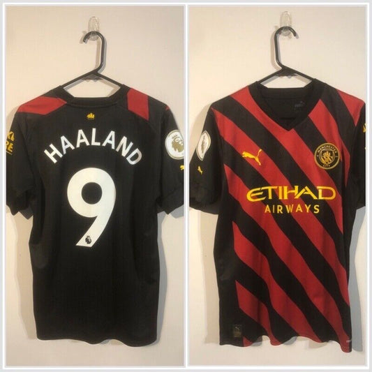 Haaland #9 Manchester City Treble 2022/23 Medium Away Shirt Excellent Condition
