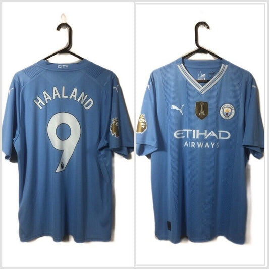 Haaland 9 Manchester City 2023 24 Xl Home Shirt Excellent Condition 770438 01