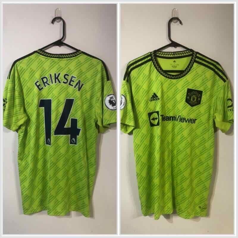 Eriksen #14 Manchester United 2022/23 3rd Large Shirt Adidas Excellent Condition