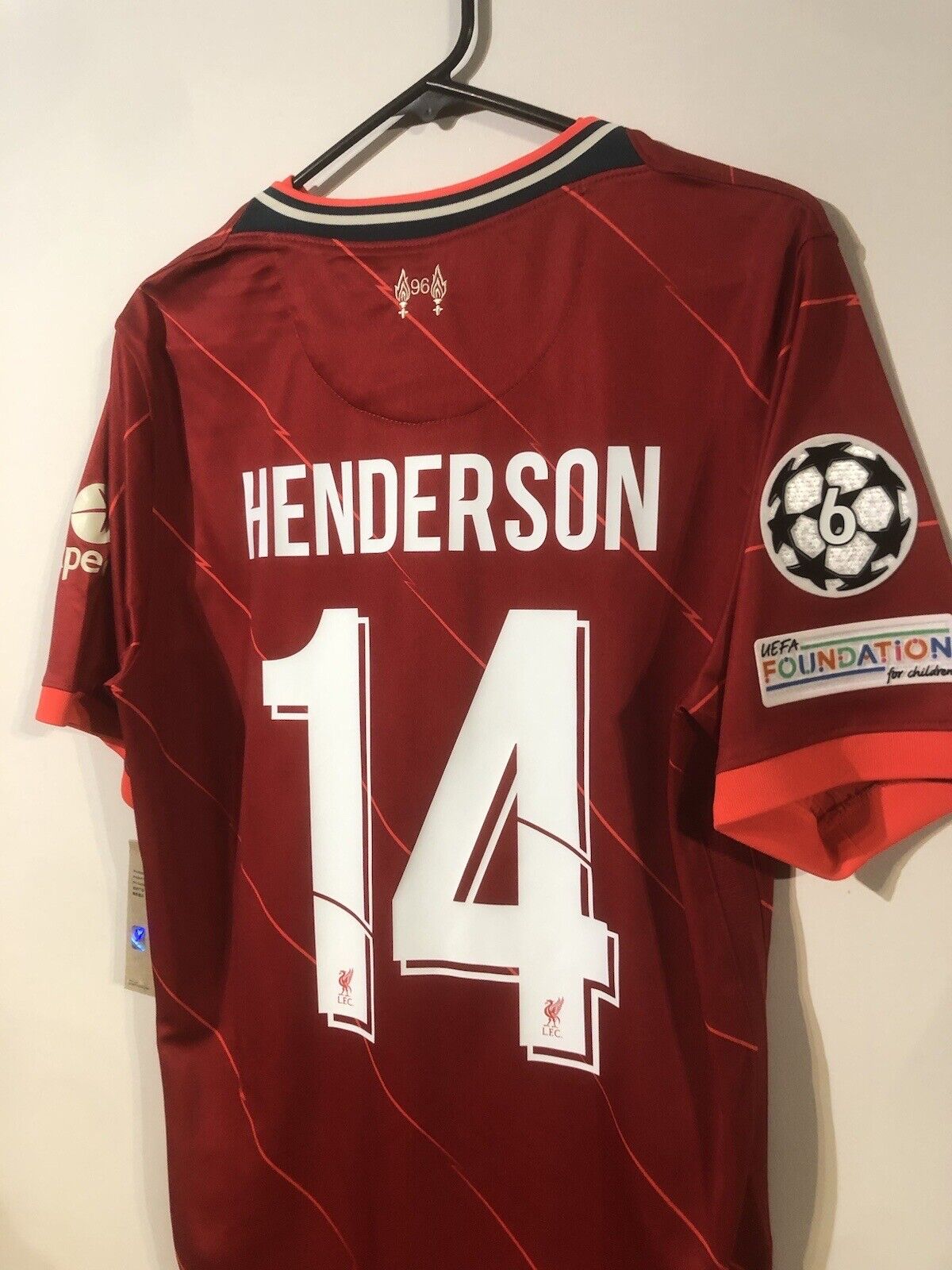 Henderson #14 Liverpool Medium BNWT 2021/22 Champions League Home Shirt Nike