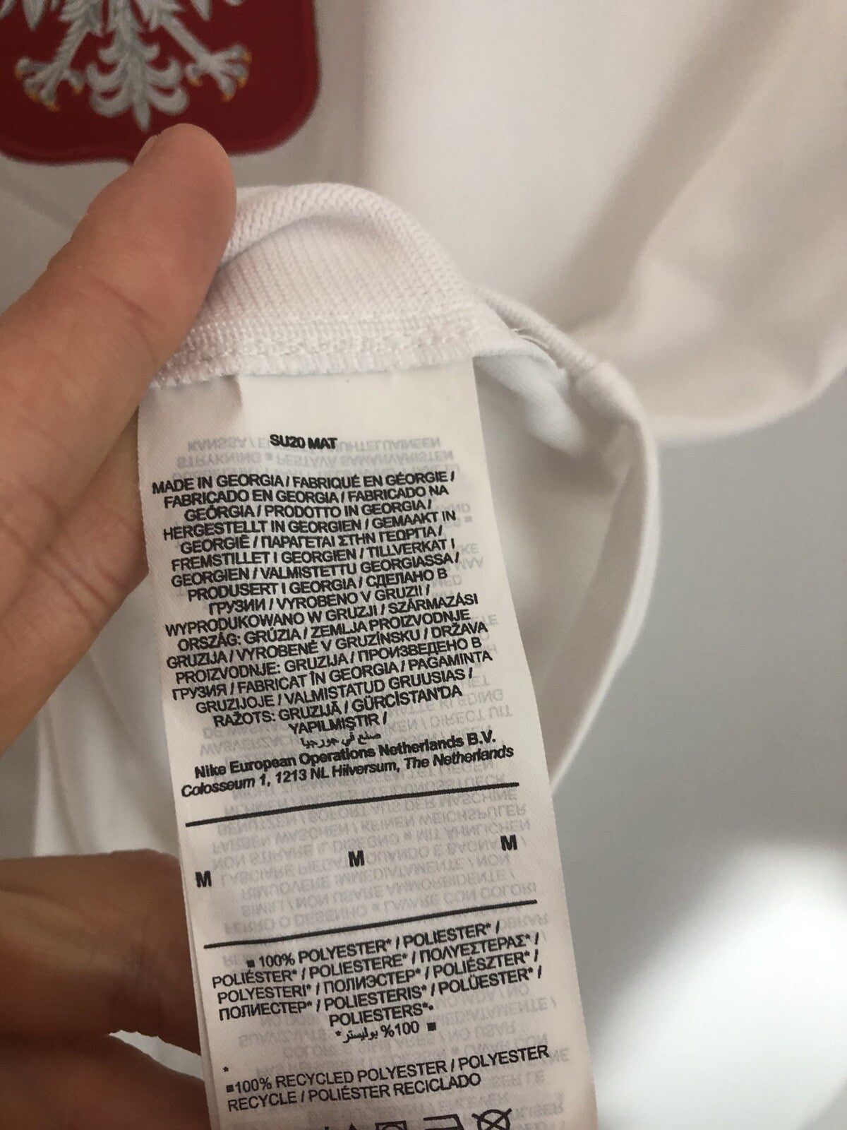 Poland Lewandowski #9 2020 Medium Home Shirt Excellent Condition CD0722-100