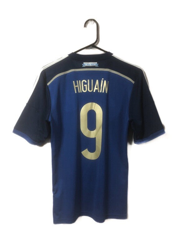 Argentina Higuain #9 2014 Small Away Shirt World Cup Excellent Condition G75187