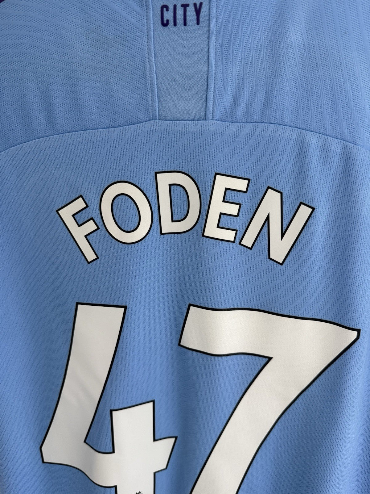 Manchester City Foden #47 2019/20 Large Home Shirt Excellent Condition 755586-01