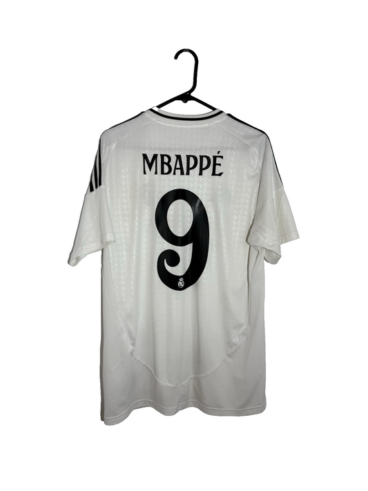 Real Madrid Mbappe #9 2024/25 Large Home Shirt Excellent Condition IU5011