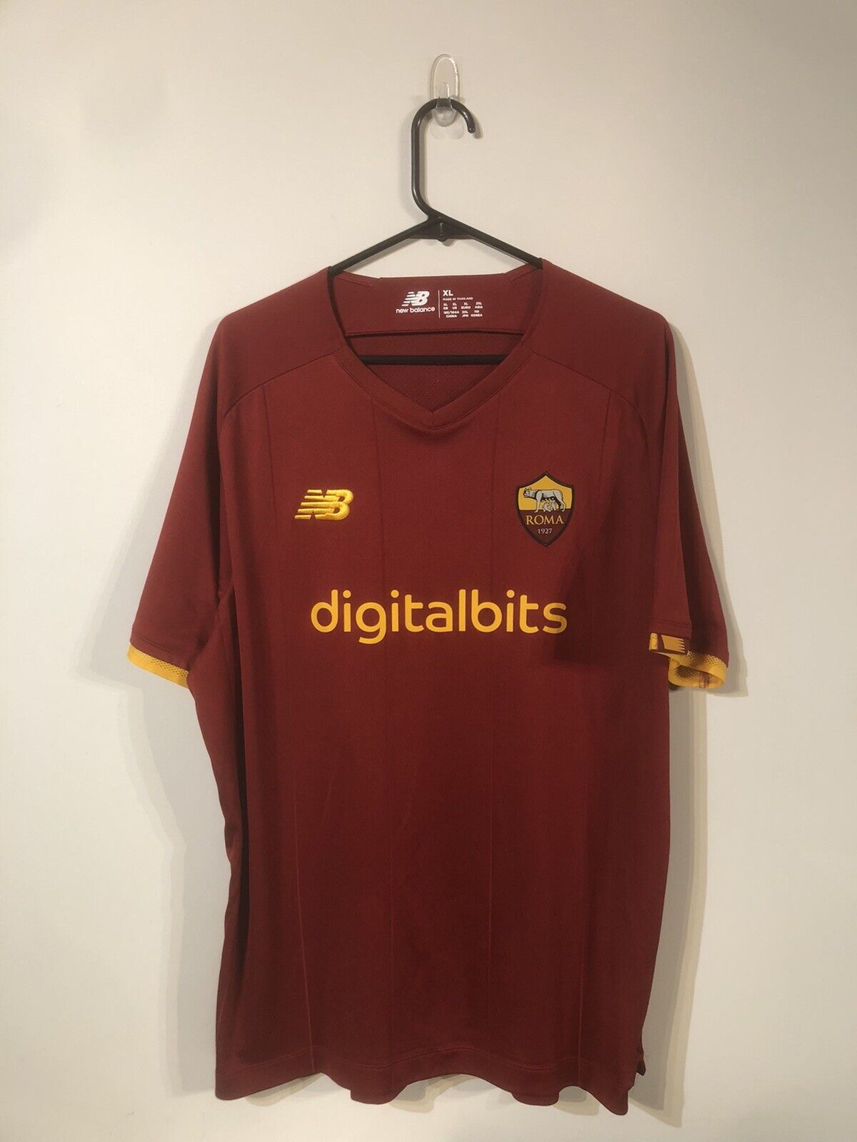 Smalling #6 AS Roma Home 2021/22 X-Large Football New Balance Excellent Conditio