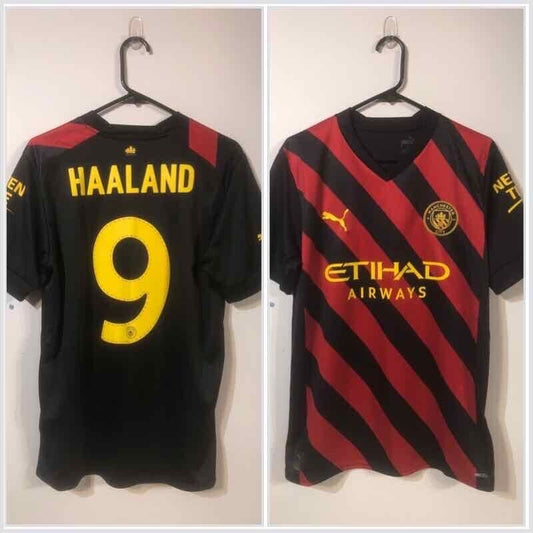 Haaland #9 Manchester City Treble 2022/23 Medium Away Shirt Excellent Condition