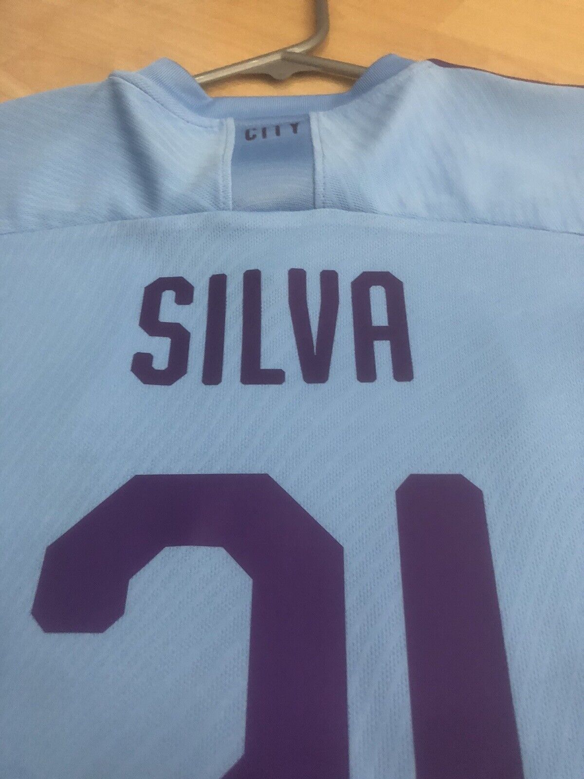 Silva 21 Manchester City 2019 20 Xl Home Shirt Excellent Condition 755586 01
