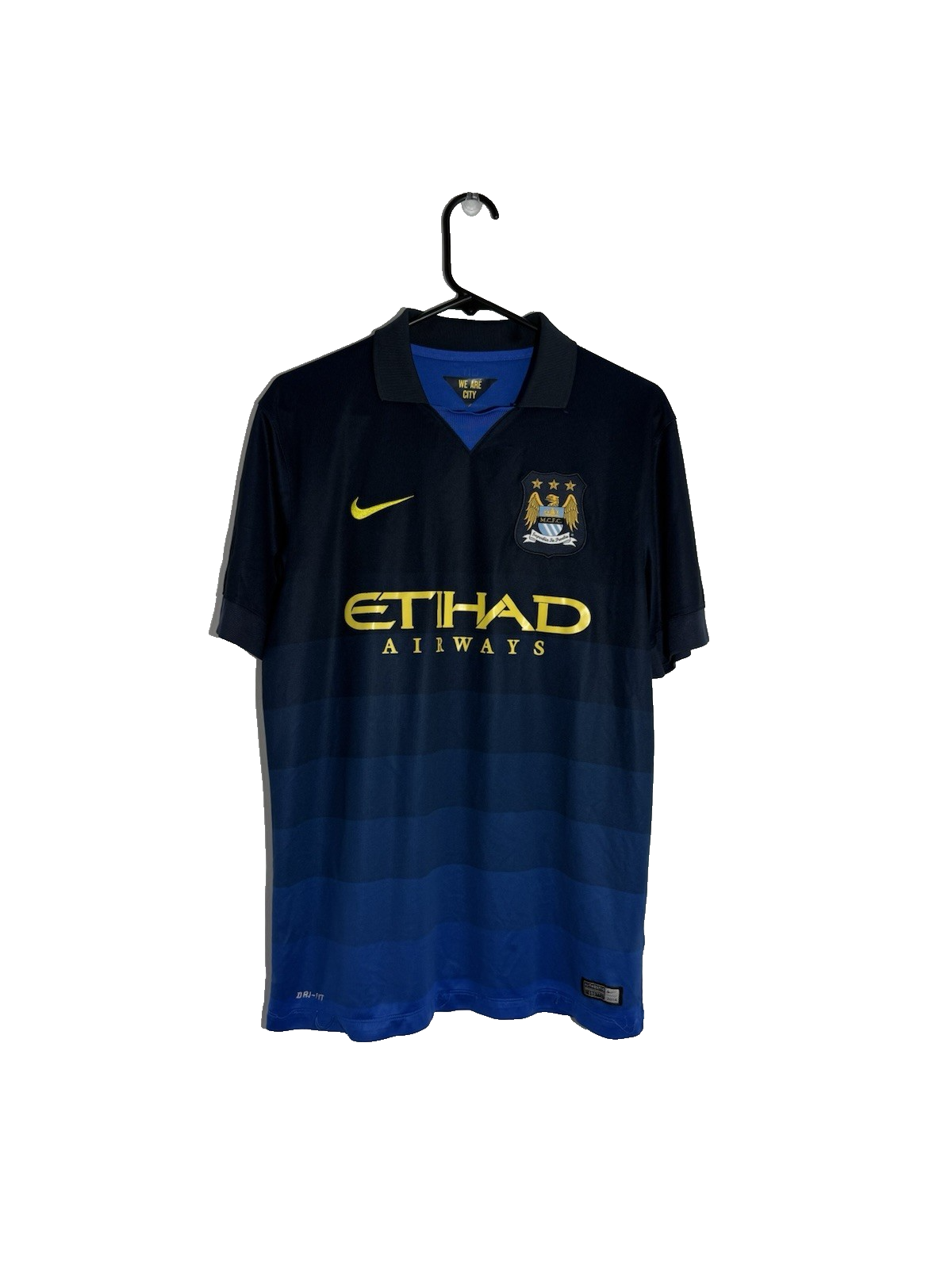 Manchester City Kompany #4 2014/15 Medium Away Very Good Condition 611051-476