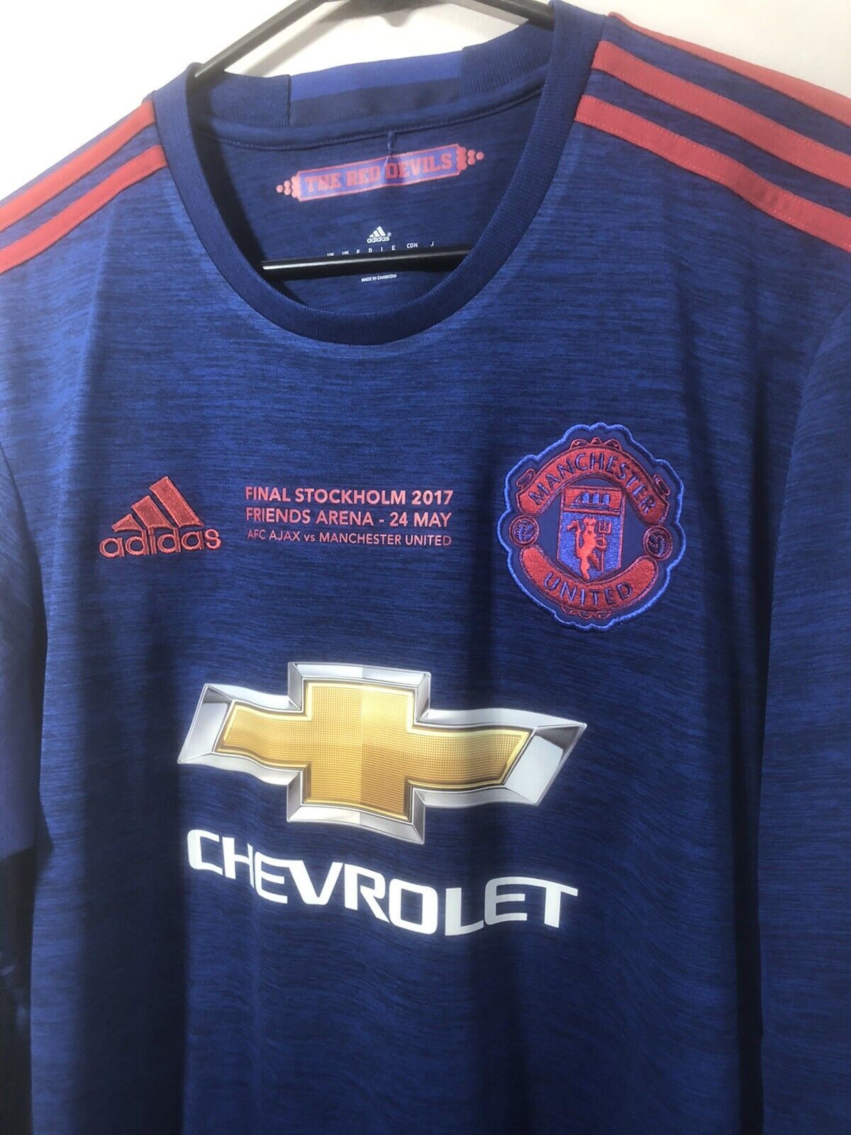 Manchester United 2016 17 Large Ls Away El Final Excellent Condition Ai6703