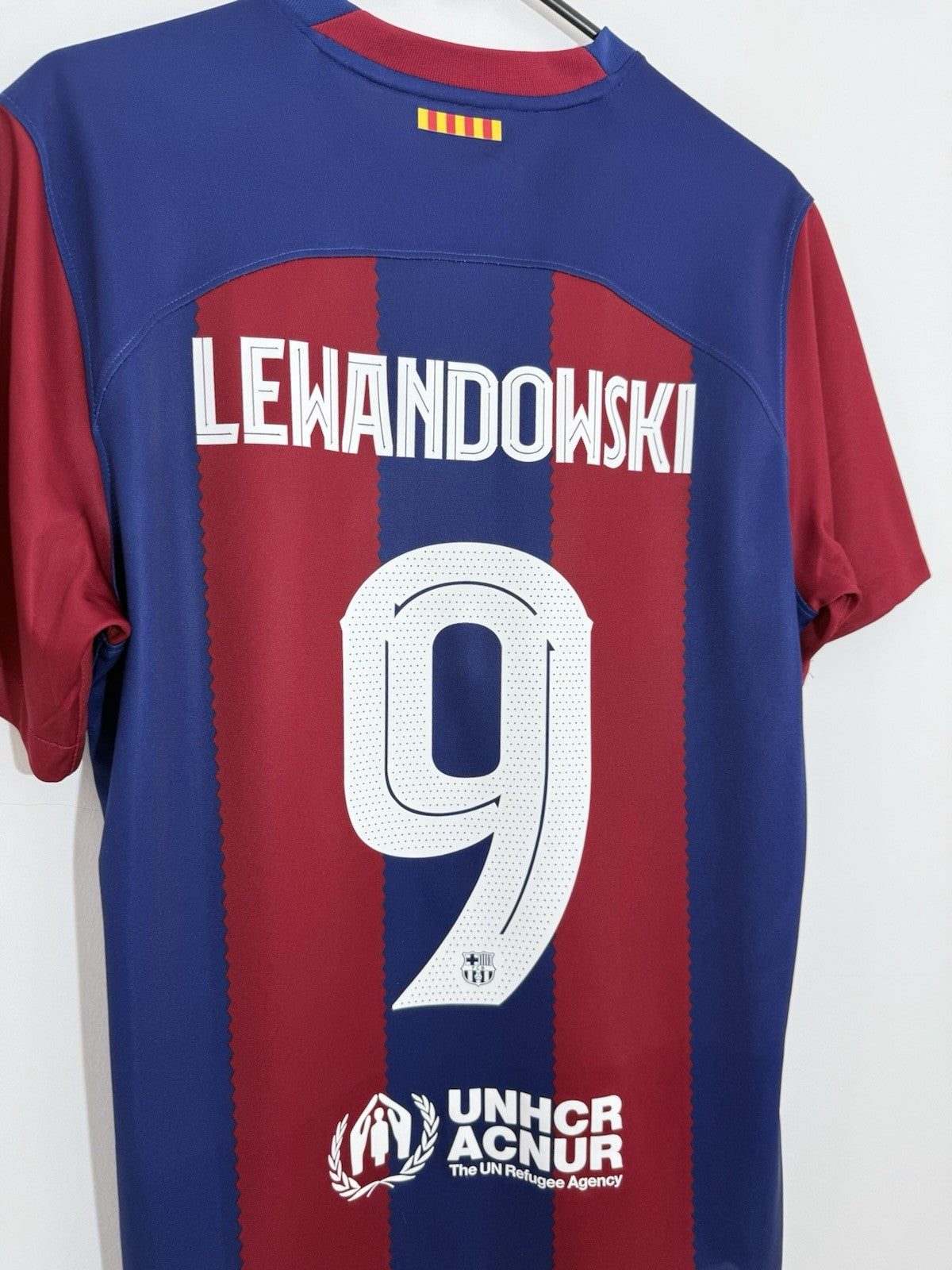 Barcelona Lewandowski #9 2023/24 Medium Home Shirt Excellent Conditio DX2687-456