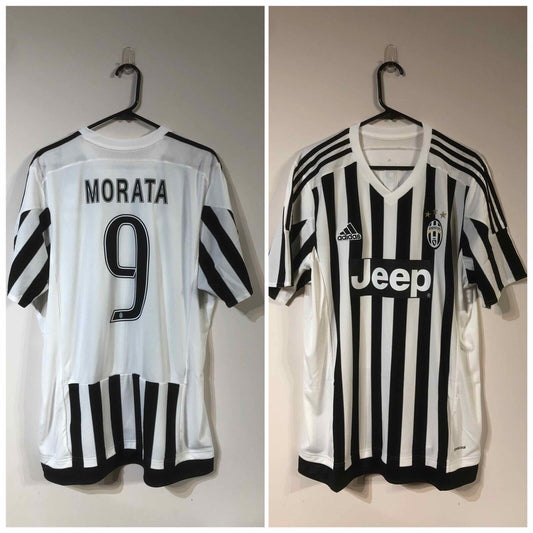 Morata #9 Juventus 2015/16 X-Large Home Football Shirt Jersey Adidas BNWT