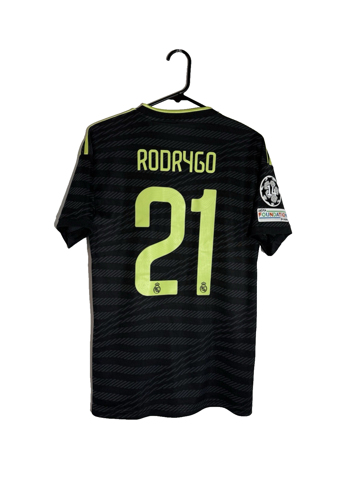 Real Madrid Rodrygo #21 2022/23 Small 3rd CL Shirt Excellent Condition HI1656