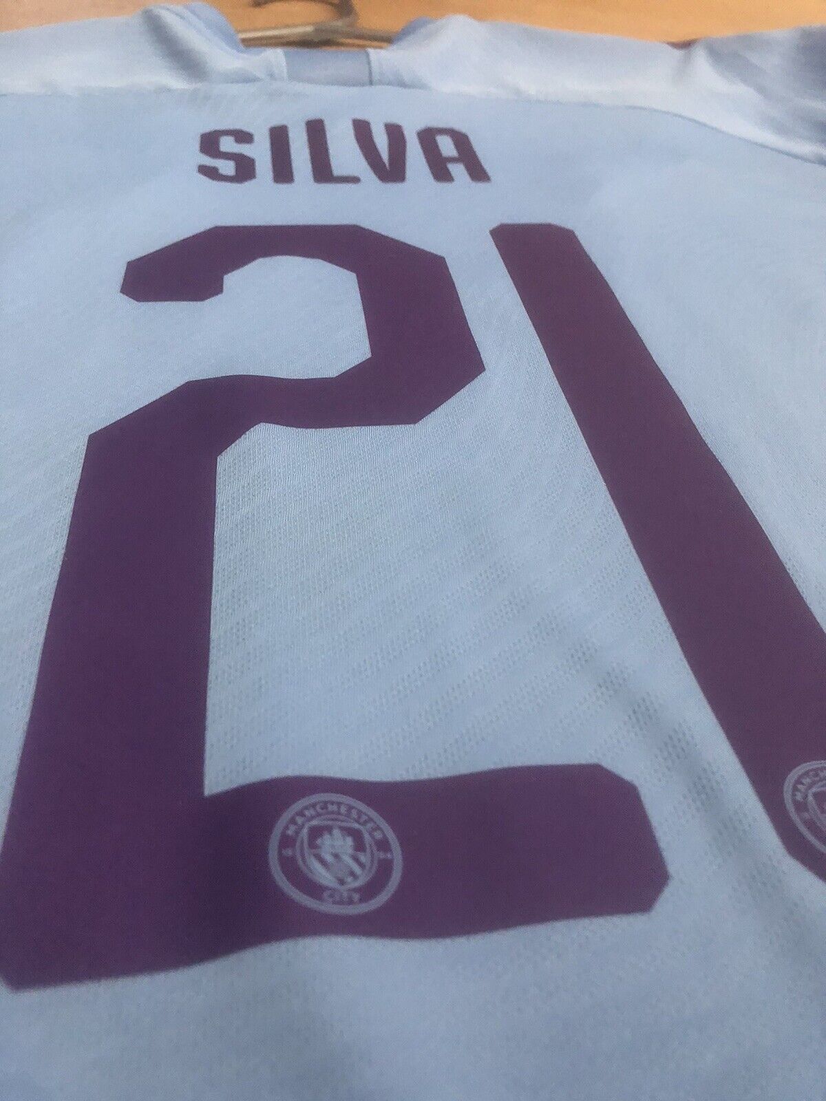 Silva 21 Manchester City 2019 20 Xl Home Shirt Excellent Condition 755586 01