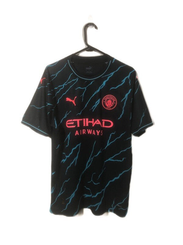 Manchester City Haaland #9 2023/24 Large 3rd Shirt Excellent Condition 770460-03