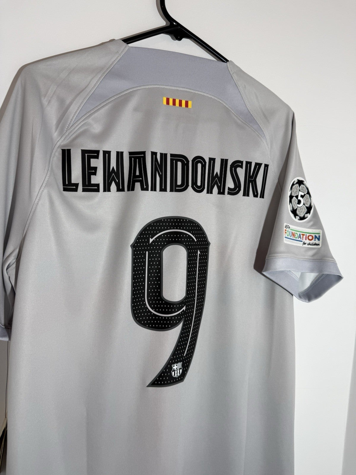 Barcelona Lewandowski #9 2022/23 Large 3rd CL Shirt Nike BNWT DN2713-043