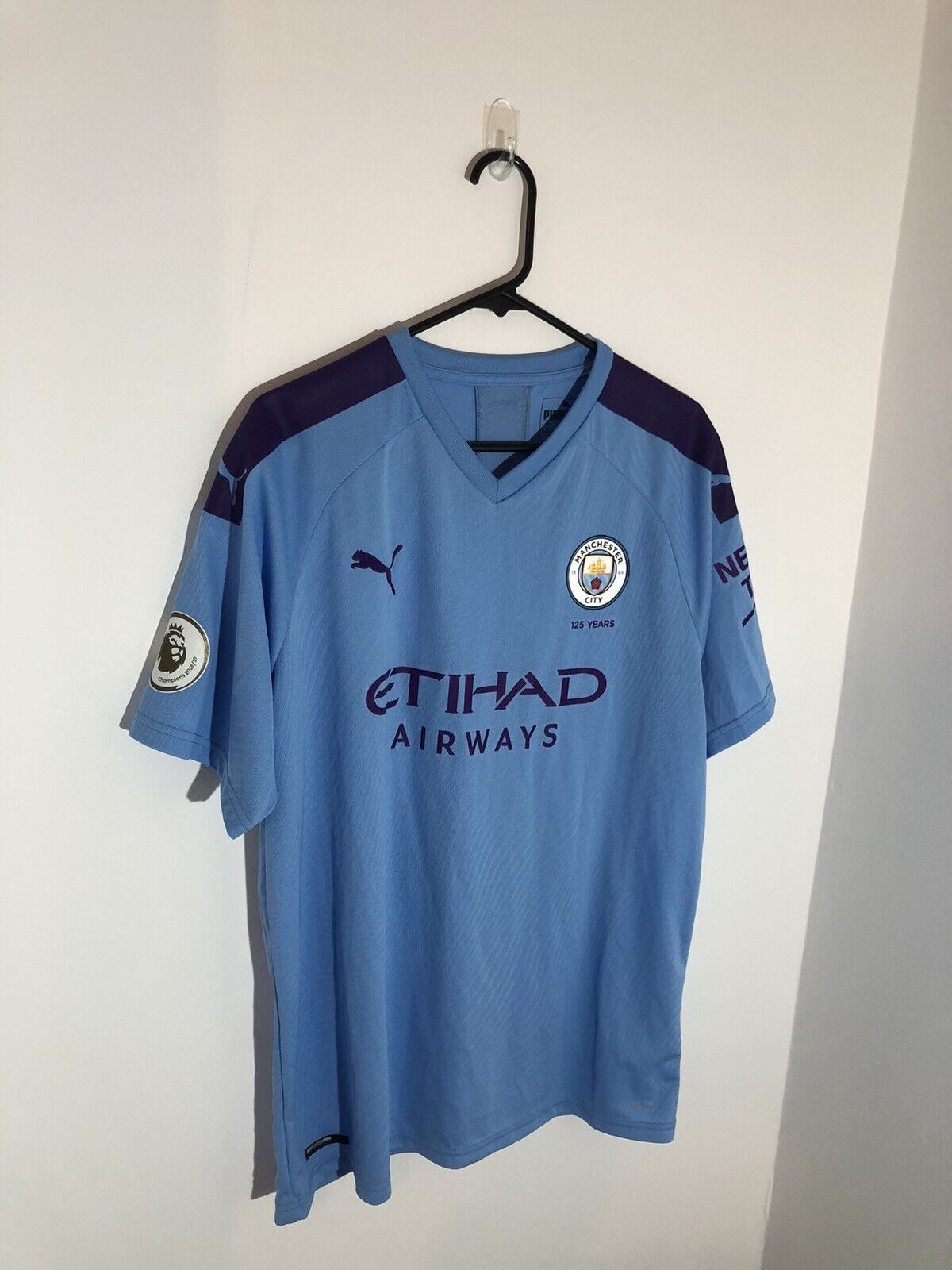Silva 21 Manchester City 2019 20 Xl Home Shirt Excellent Condition 755586 01