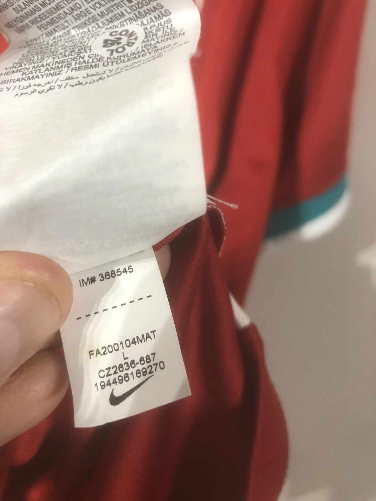 Origi 27 Liverpool Large 2020 21 Home Shirt Nike Excellent Condition CZ2636 687