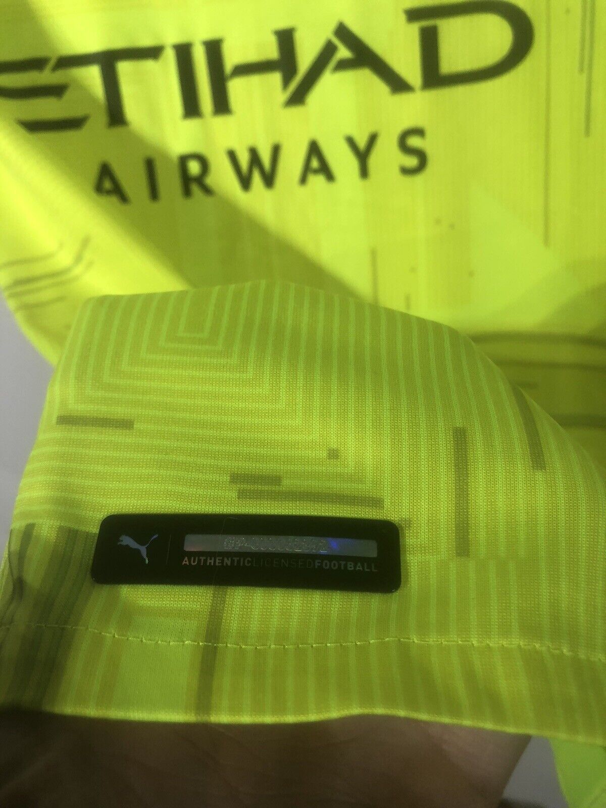 Ederson 31 Man City 2021 22 Large Authentic 3rd Gk Excellent Condition 759185 99