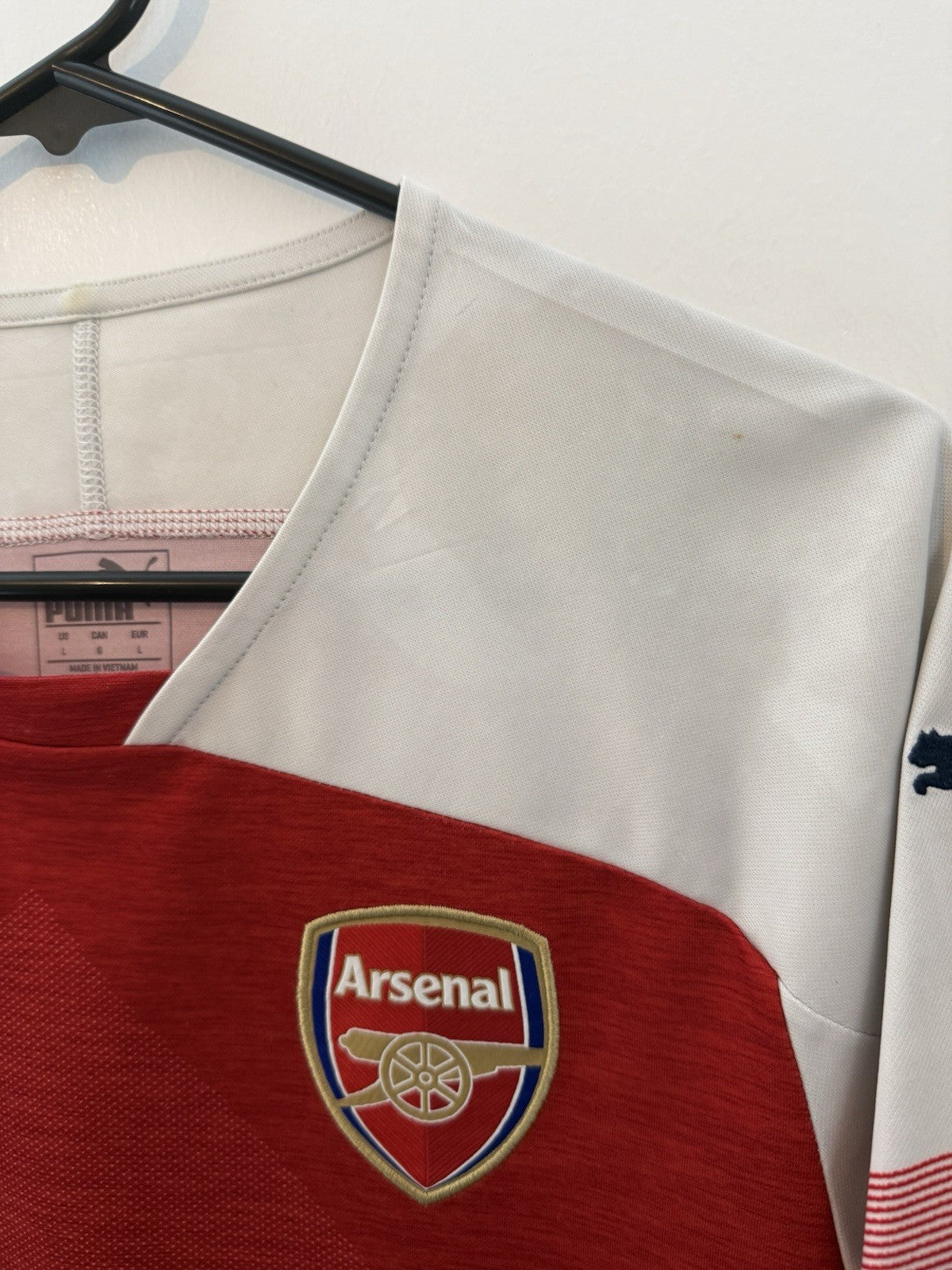 Arsenal Ozil #10 2018/19 Large Home Shirt Puma Very Good Condition 753209-12